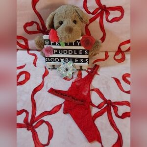 🍒XXL VS Very Sexy Cherry Shine Strap Lace Thong Panty 🍒